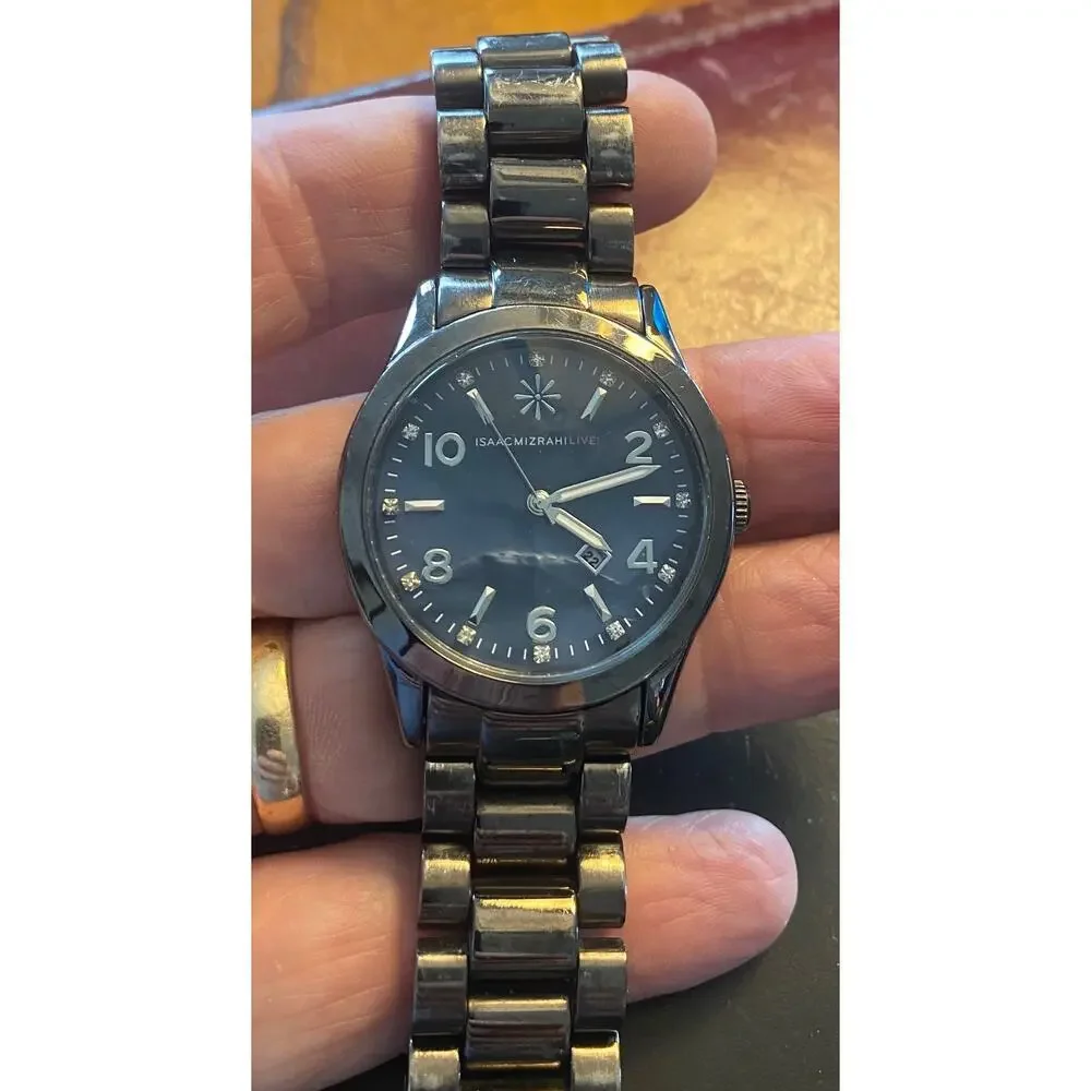Women's 38mm Gun Metal Tone Isaac Mazrahi Live Watch
